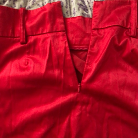 Red silky/shiny skirt. - Picture 2 of 3